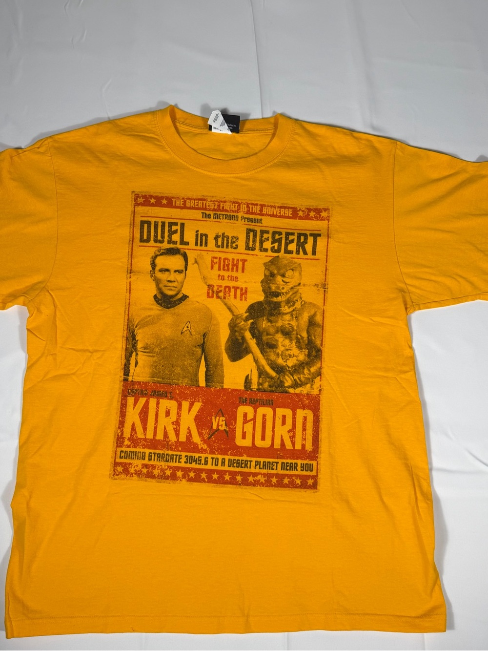 Classic Irregular Star Trek 'Kirk vs. Gorn' Graphic T‑Shirt - Yellow